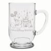 Disney Arribas Glass Mug - Mickey And Castle - Personalizable - 16oz