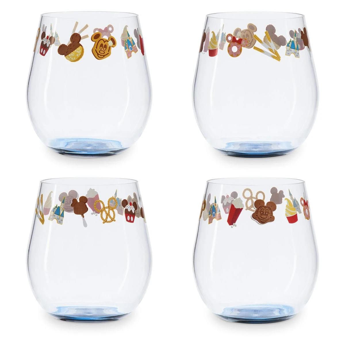Disney Plastic Cup Set - Disney Parks Food Icons - Set Of 4 1 Disney Plastic Cup Set - Disney Parks Food Icons - Set Of 4
