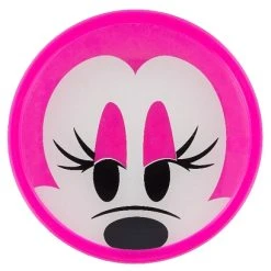 Disney Glass Plate - Minnie Mouse With Silicone Cover