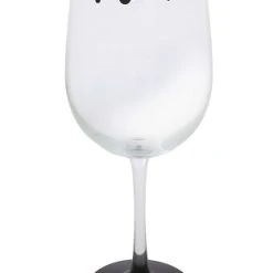 Disney Wine Glass - Mickey Mouse Icons - Black