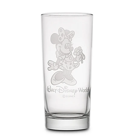 Disney Arribas Glass Tumbler - Minnie Mouse - Personalizable 1 Disney Arribas Glass Tumbler - Minnie Mouse - Personalizable