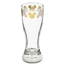 Disney Shot Glass - Etched Mickey Mouse Icon - Silver & Gold