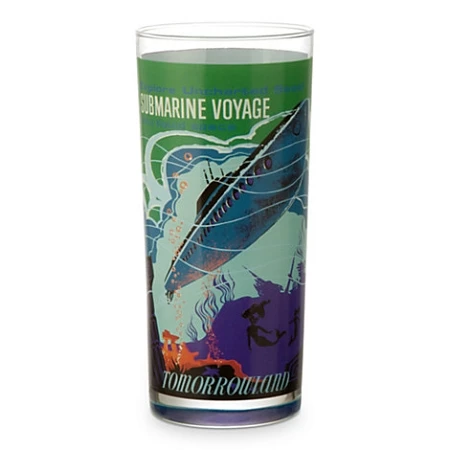 Disney Glass Tumbler - Space Mountain/Submarine Voyage - Tall 1 Disney Glass Tumbler - Space Mountain/Submarine Voyage - Tall