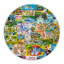 Disney Dinner Plate - Magic Kingdom Map Plate - 11"