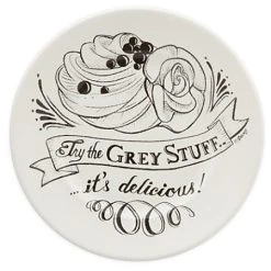 Disney Dessert Plate - Be Our Guest - Try The Grey Stuff - White