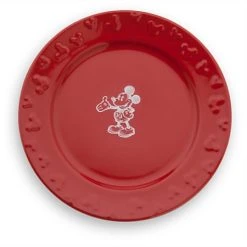 Disney Dinner Plate - Gourmet Mickey Mouse - Red/White