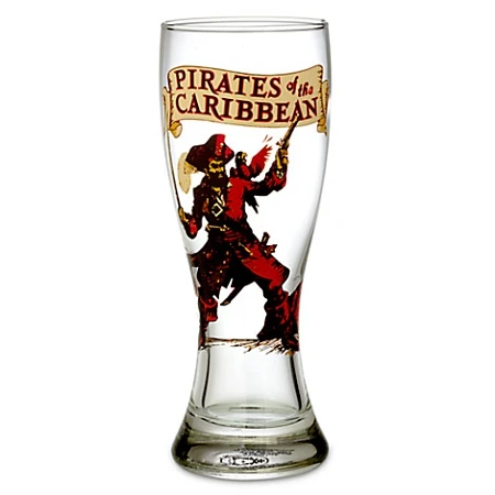 Disney Pilsner Glass - Attraction Poster - Pirates Of The Caribbean 1 Disney Pilsner Glass - Attraction Poster - Pirates Of The Caribbean