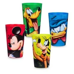 Disney Plastic Cups Set - Mickey Mouse And Friends - Lenticular