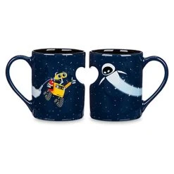 Disney Coffee Cup Mug Set - Wall-E And Eve Heart