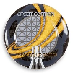 Disney Dessert Plate - Attraction Poster - Spaceship Earth