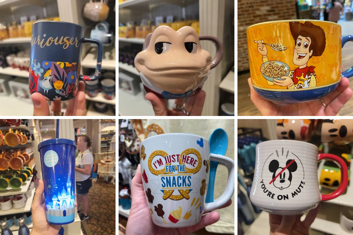 Disney mugs-shop -Disney mugs-shop alice in wonderland mr. toad woody sleeping beauty castle snacks youre on mute mug