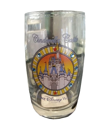Disney Arribas Juice Glass - Cinderella Castle - Jeweled 1 Disney Arribas Juice Glass - Cinderella Castle - Jeweled
