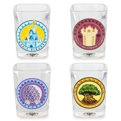 Disney Mini Glass Set - Walt Disney World Passport - Four Parks