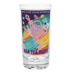 Disney Tumbler Glass - Attraction Poster - The Mad Tea Party