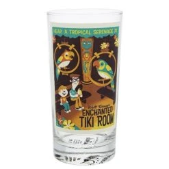 Disney Tumbler Glass - Attraction Poster - Enchanted Tiki Room