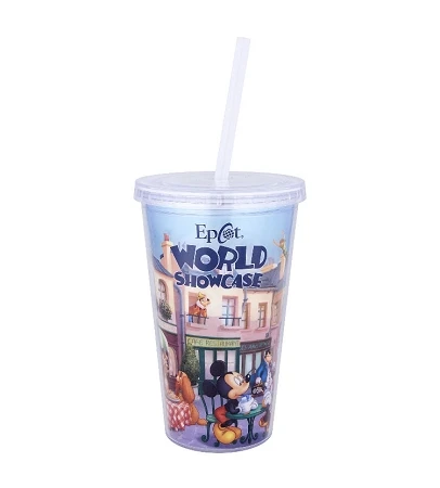 Disney Tumbler With Straw - Epcot World Showcase Paris - Marie 1 Disney Tumbler With Straw - Epcot World Showcase Paris - Marie
