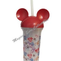 Disney Cup With Straw And Lid - Mickey Mouse And Friends