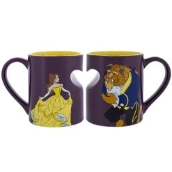 Disney Coffee Cup Mug Set - Beauty And The Beast Heart