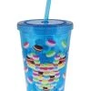 Disney Tumbler With Straw - Epcot Mickey Macarons