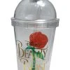 Disney Tumbler With Straw - Beauty And The Beast - Enchanted Rose