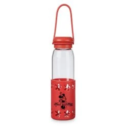 Disney Water Bottle - Minnie Mouse Glass With Grip