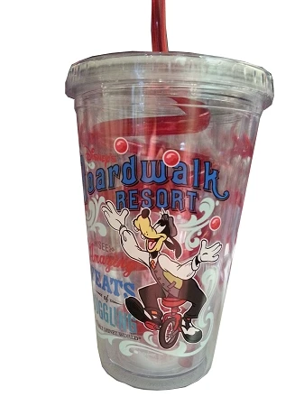 Disney Tumbler With Straw - Boardwalk Resort - Goofy 1 Disney Tumbler With Straw - Boardwalk Resort - Goofy