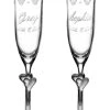 Disney Arribas Glass Flute Set - Mickey And Minnie Mouse Icons