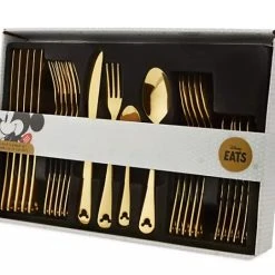 Disney Flatware Set - Mickey Mouse Icon - 24 Pc - GOLD