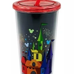 Disney Tumbler With Straw - Rainbow Castle - Walt Disney World