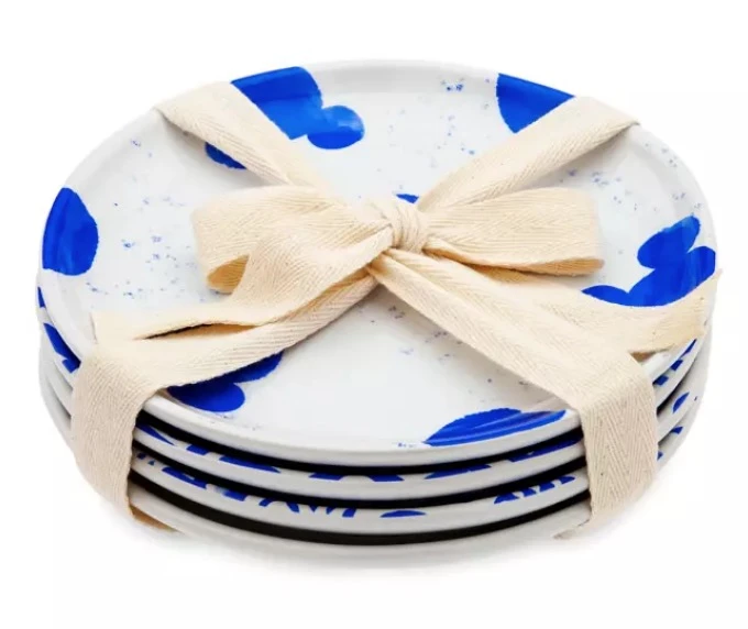 Disney Tidbit Plate Set - Mickey Mouse Homestead - Blue 1 Disney Tidbit Plate Set - Mickey Mouse Homestead - Blue