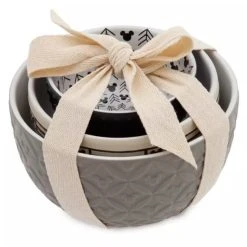 Disney Nested Bowl Set - Mickey Mouse Homestead - Cream & Black