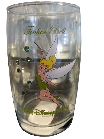 Disney Arribas Juice Glass - Tinker Bell - Jeweled 1 Disney Arribas Juice Glass - Tinker Bell - Jeweled